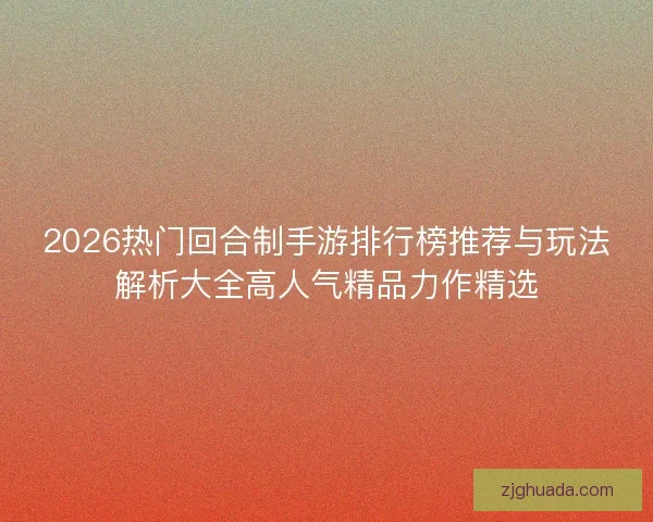 2026热门回合制手游排行榜推荐与玩法解析大全高人气精品力作精选